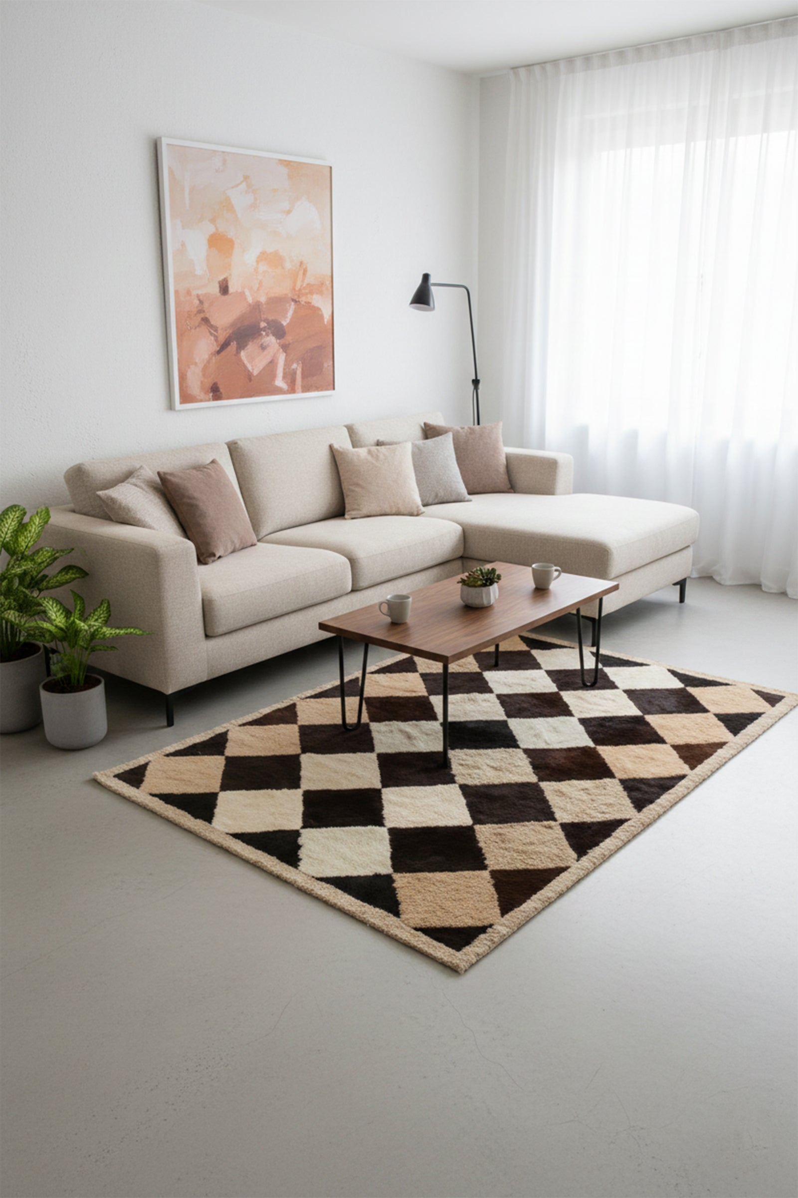 Sheep Bliss Leather Fur Rug