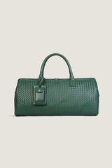 Woven Leather Duffle Bag