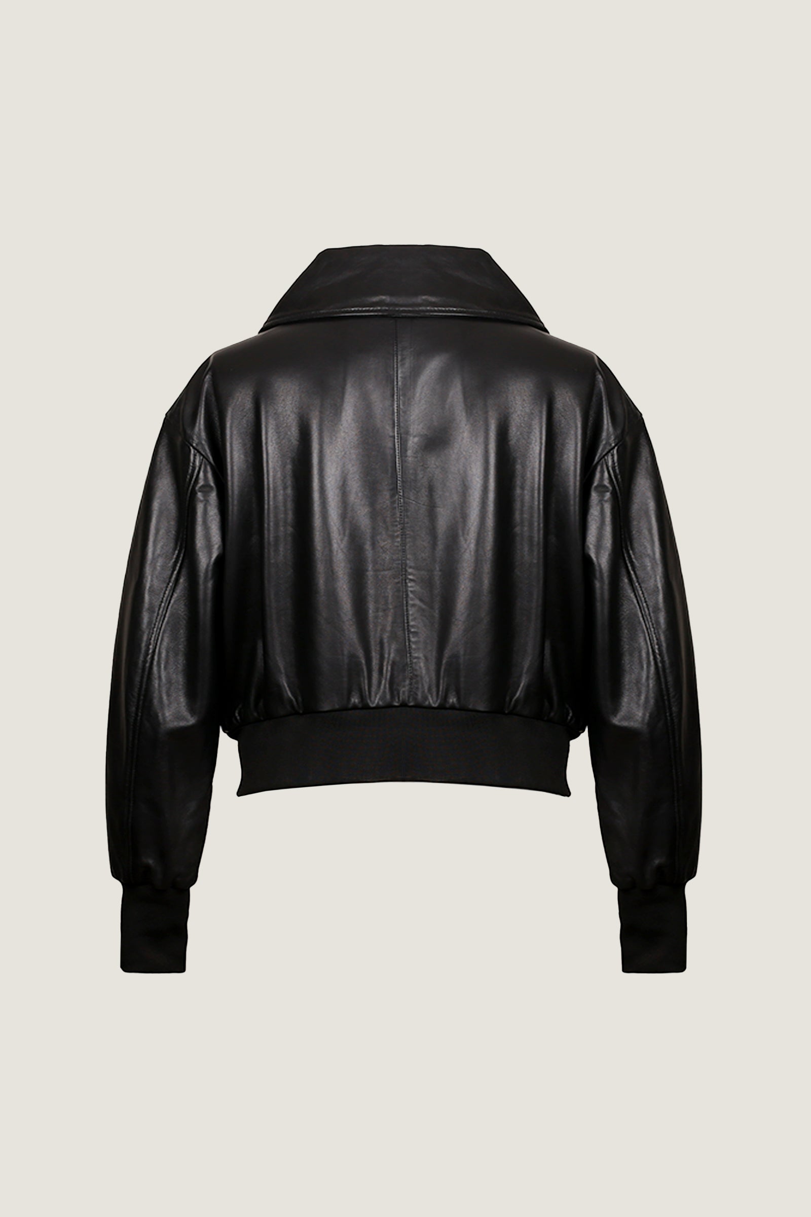 Oversized Pilot Sleek  Leather Jacket | Women