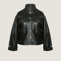 Oversized Classic Leather Jacket | Women