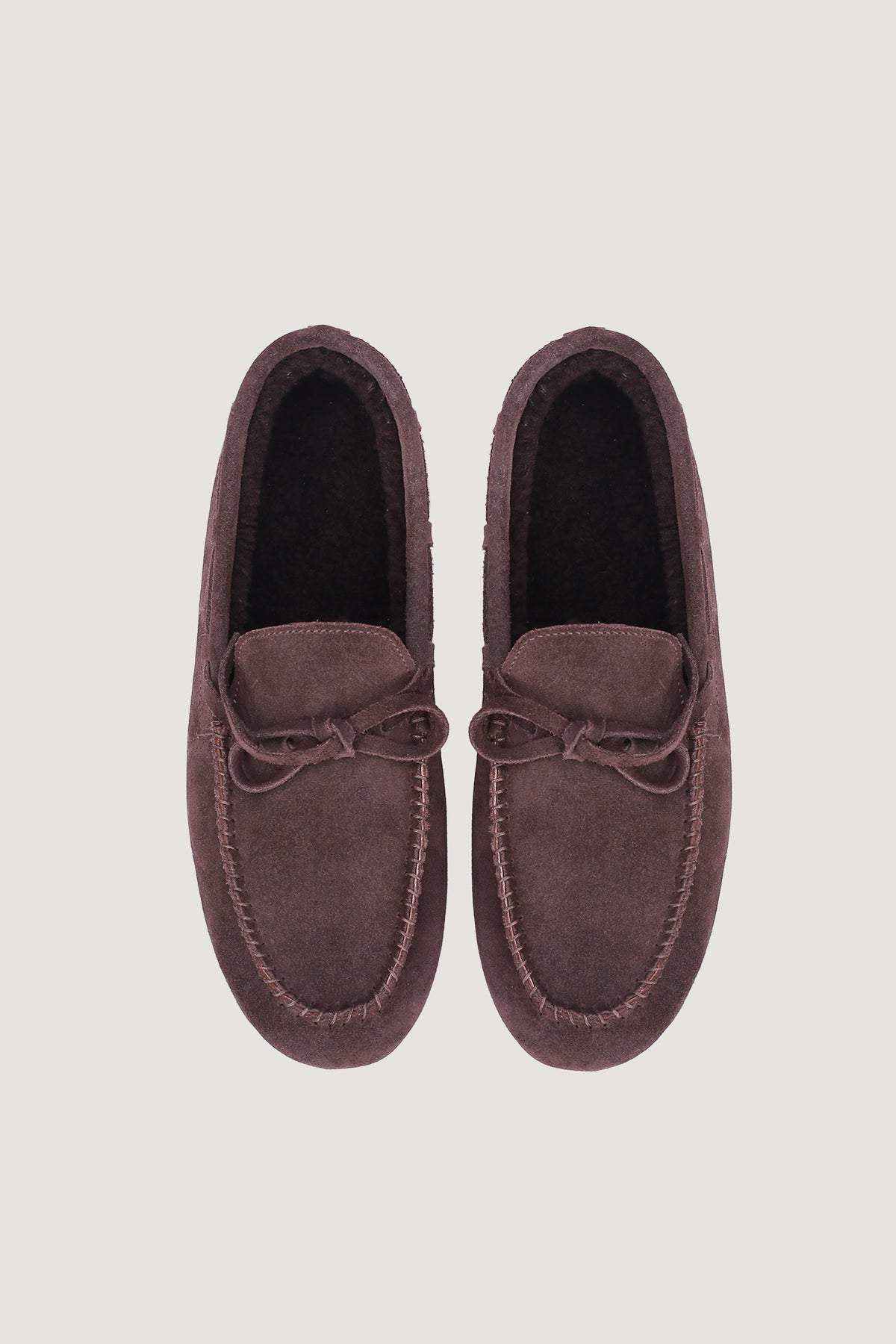 Merino Fur Suede Loafers | Men