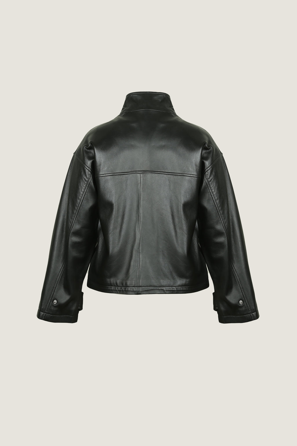 Oversized Classic Leather Jacket | Women
