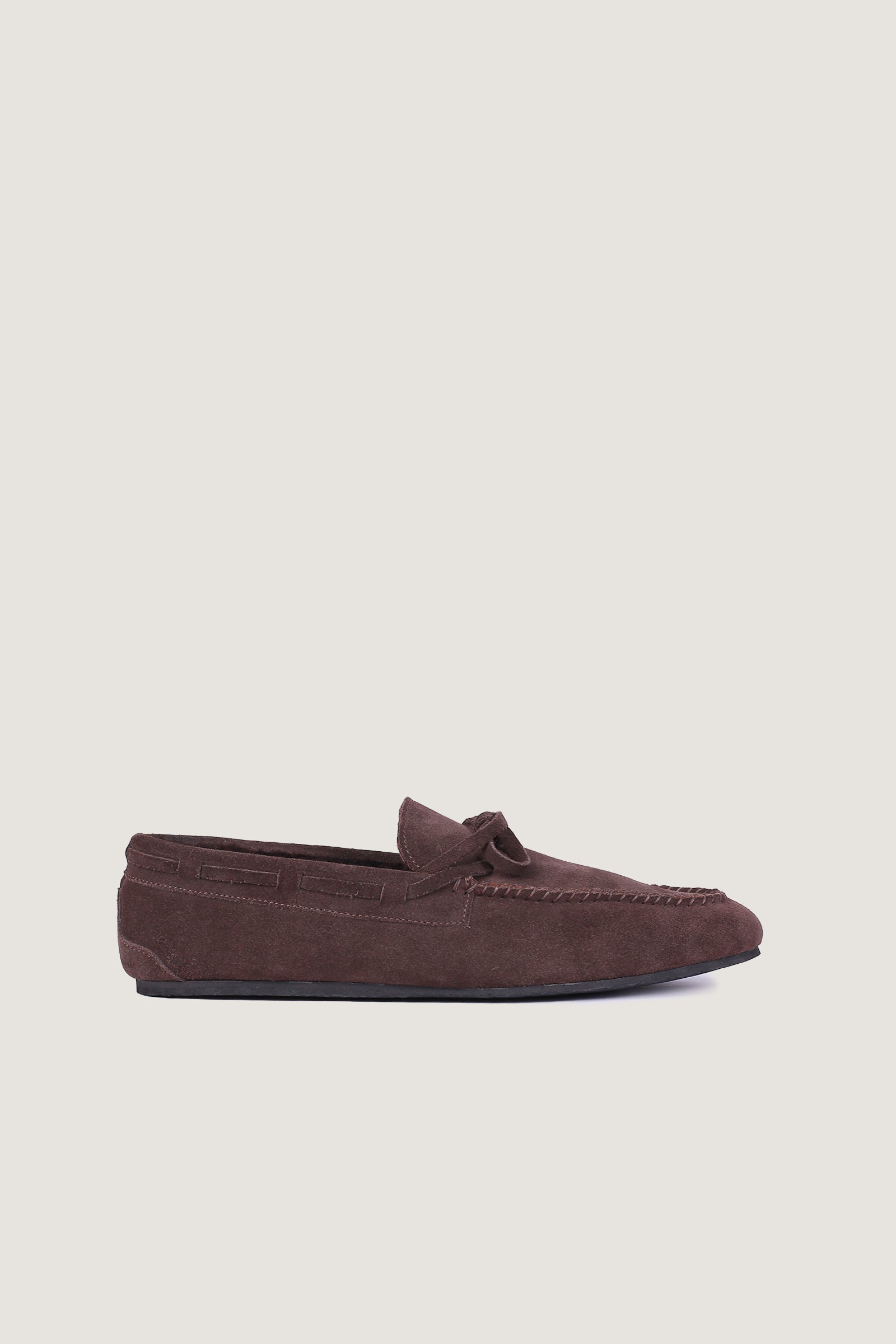 Suede Leather Fur Loafer | Men