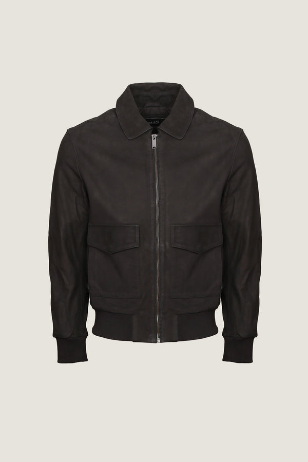 Bomber Suide Leather Jacket