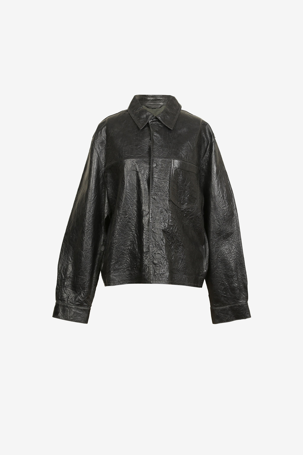 Varelle Noir Textured Shirt Jacket