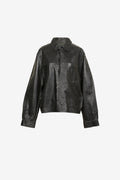 Varelle Noir Textured Shirt Jacket