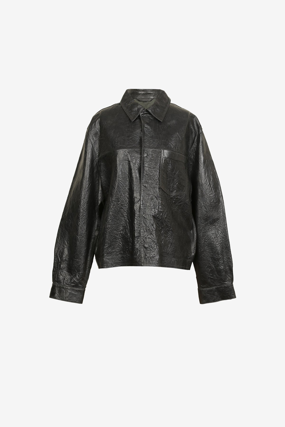 Varelle Noir Textured Shirt Jacket