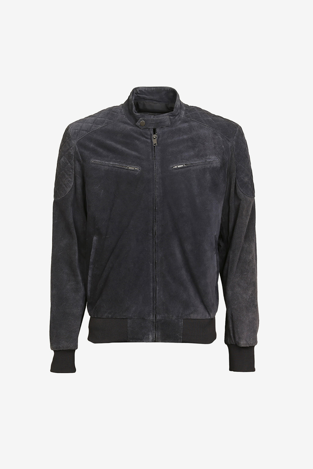 Midnight Quilted Racer Jacket