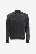 Midnight Quilted Racer Jacket