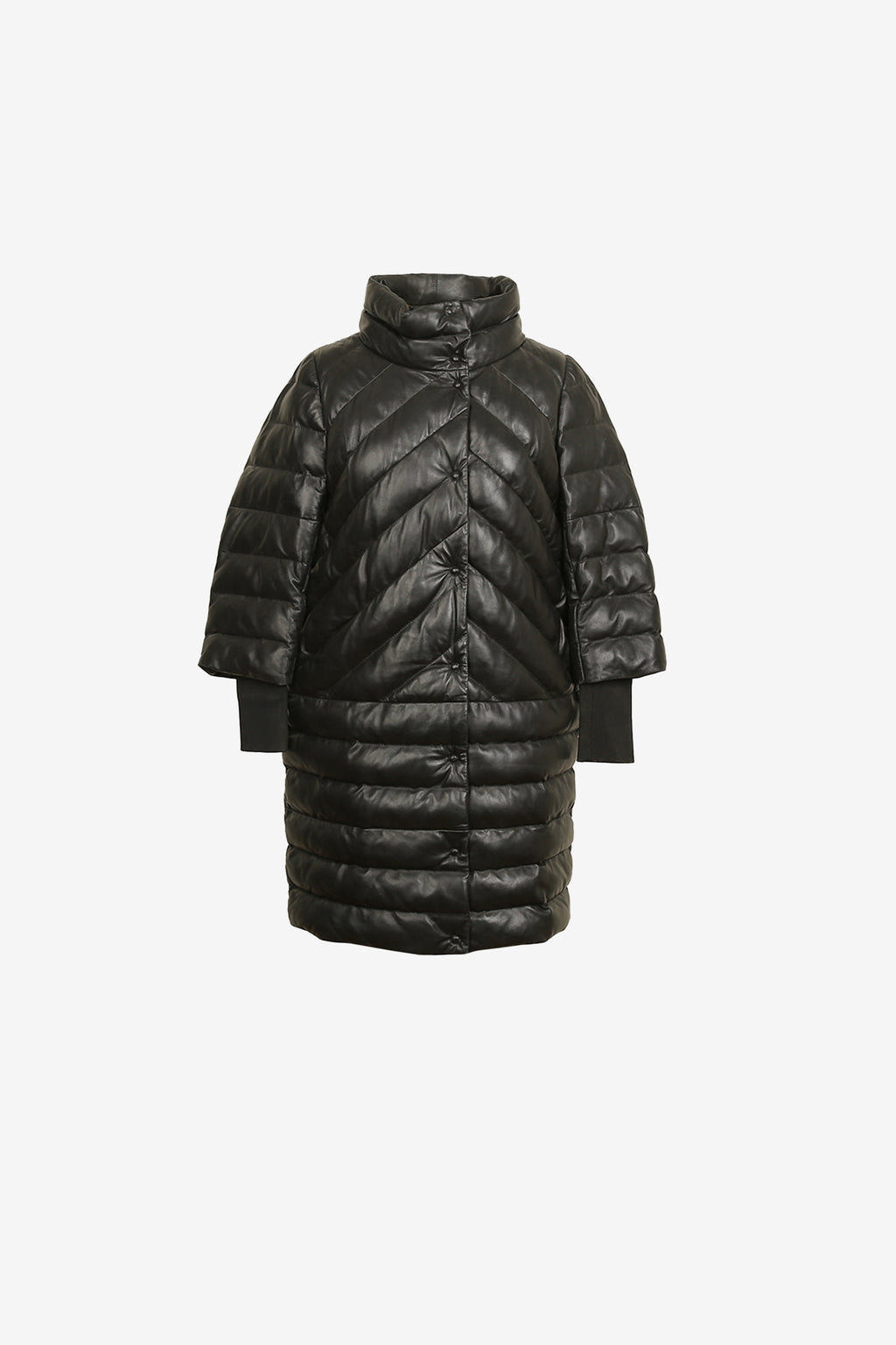 Nyxara Noir Chevron Puffer