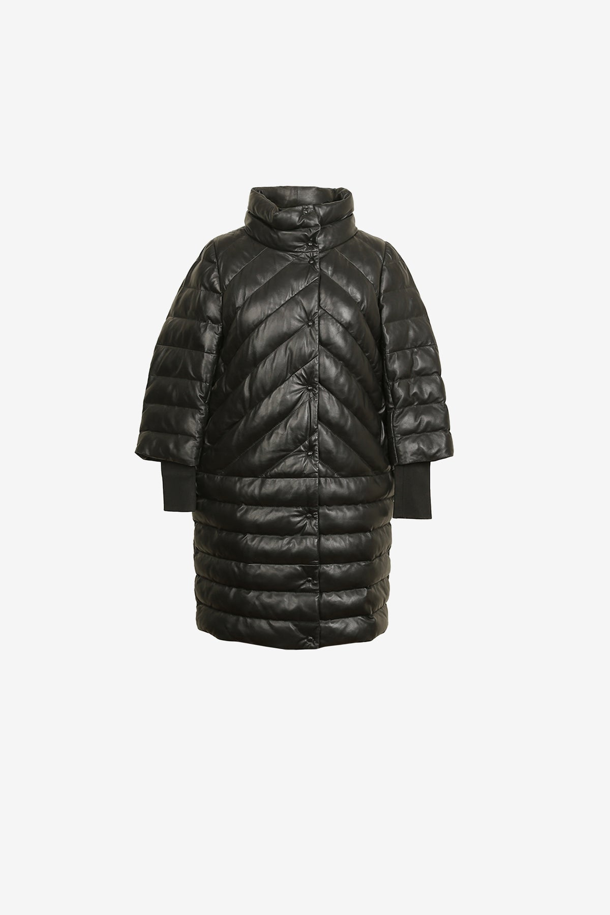 Nyxara Noir Chevron Puffer