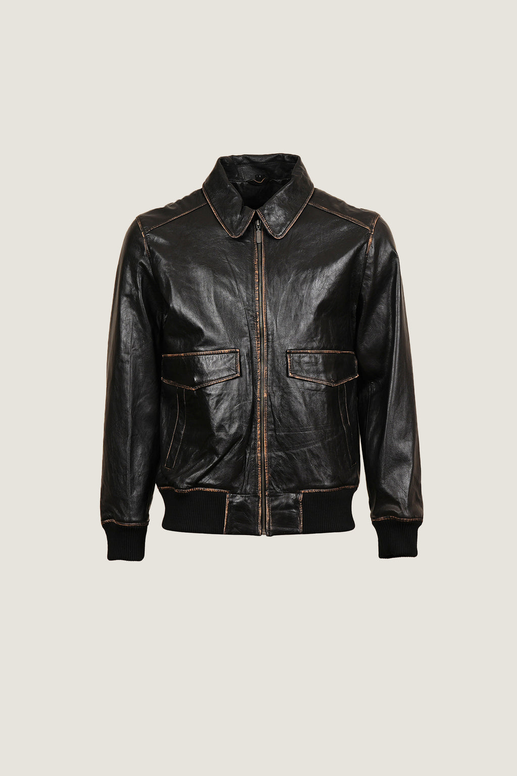 Bomber Leather Jacket | Men