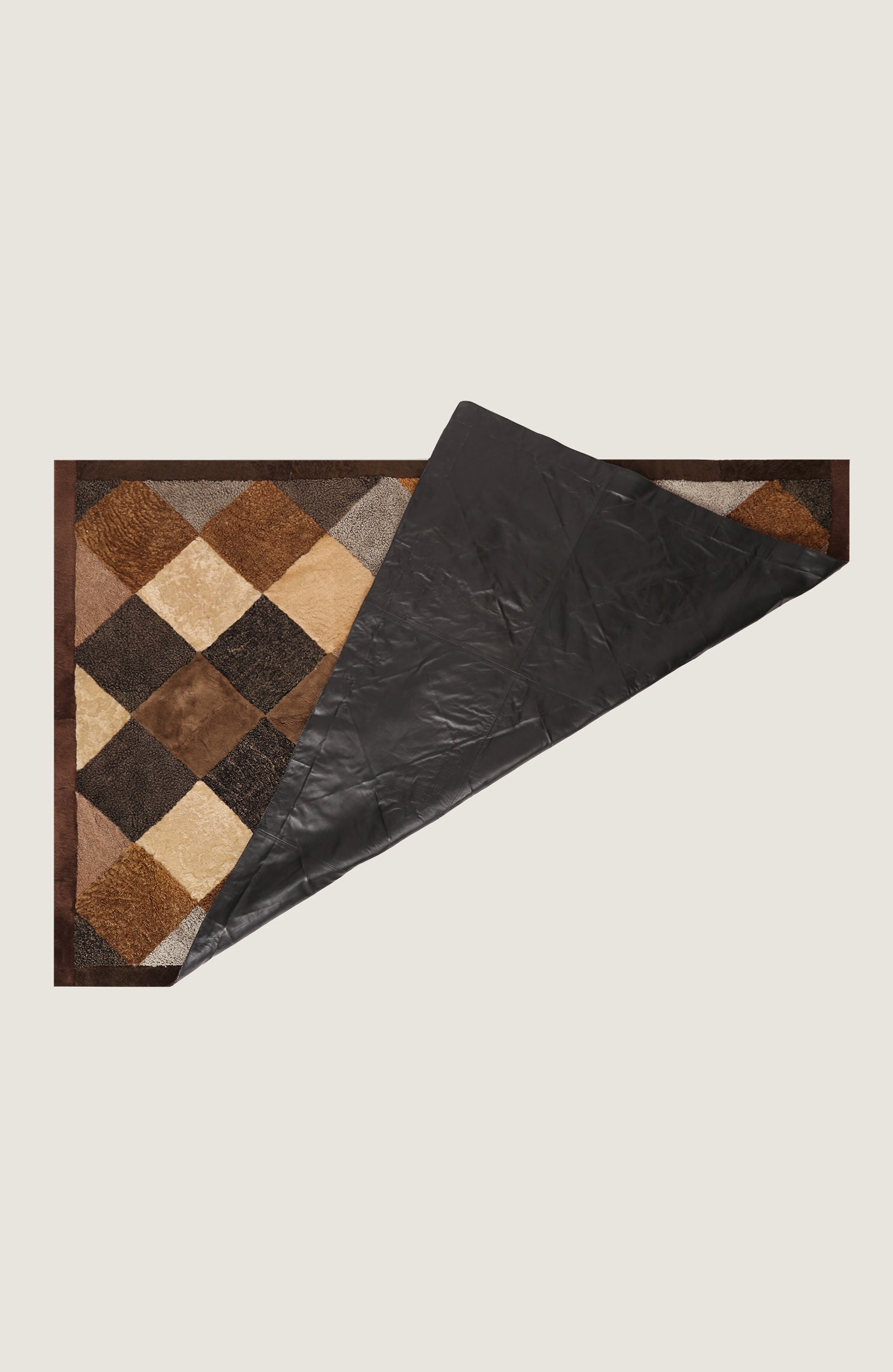 Sheep Bliss Leather Fur Rug