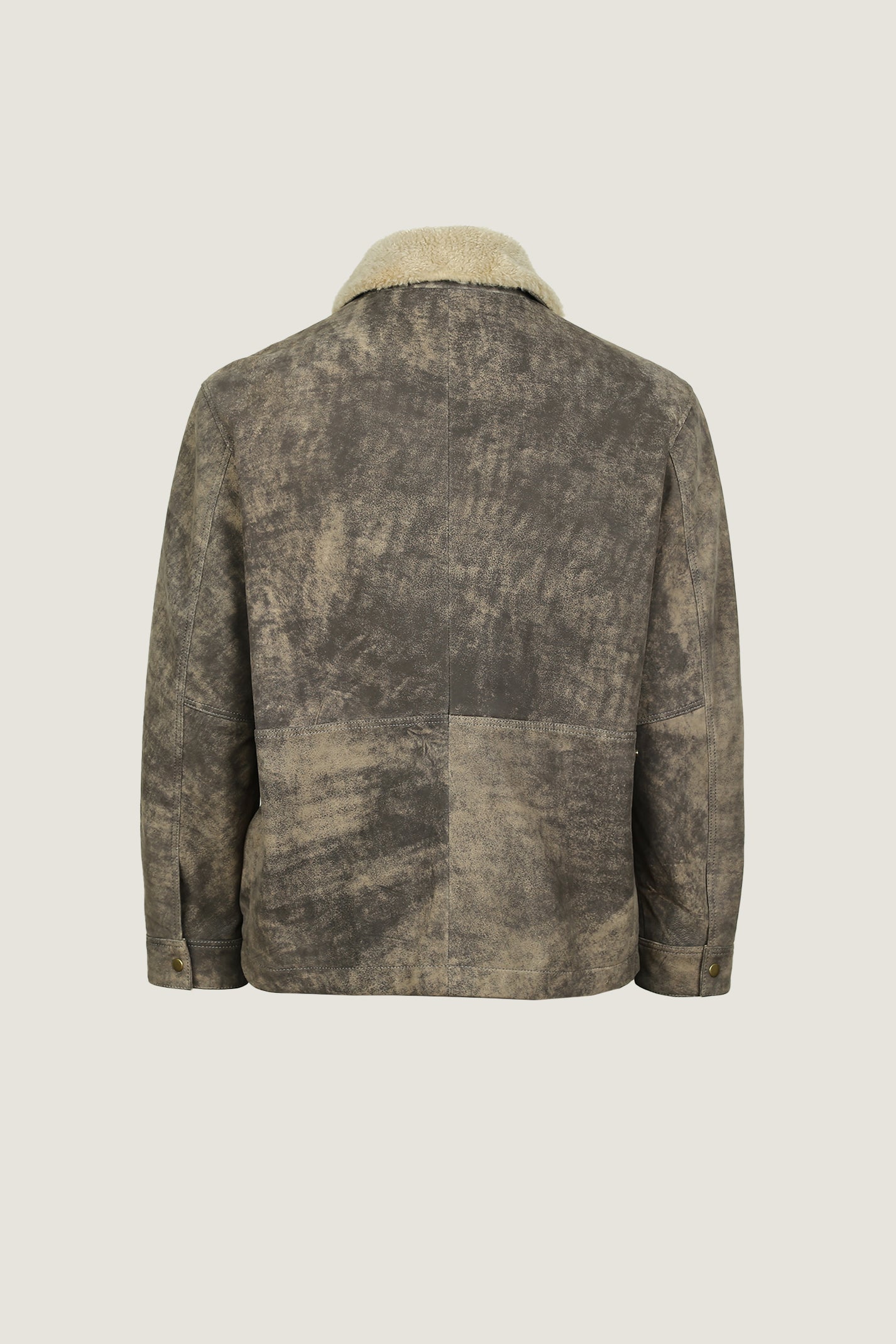 Classic Leather Jacket With Fur Collar | Men