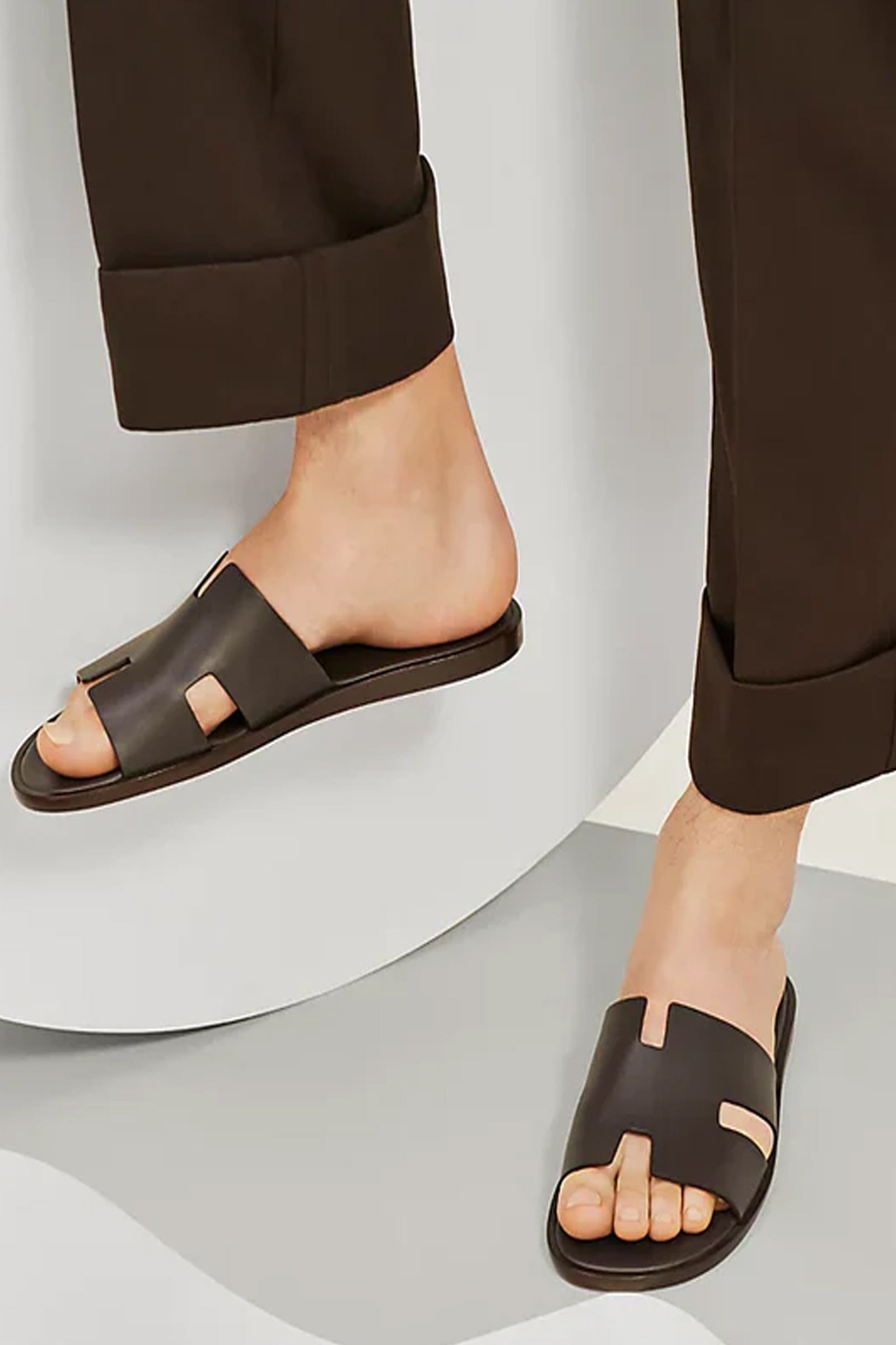 Men's H Style Leather Slipper