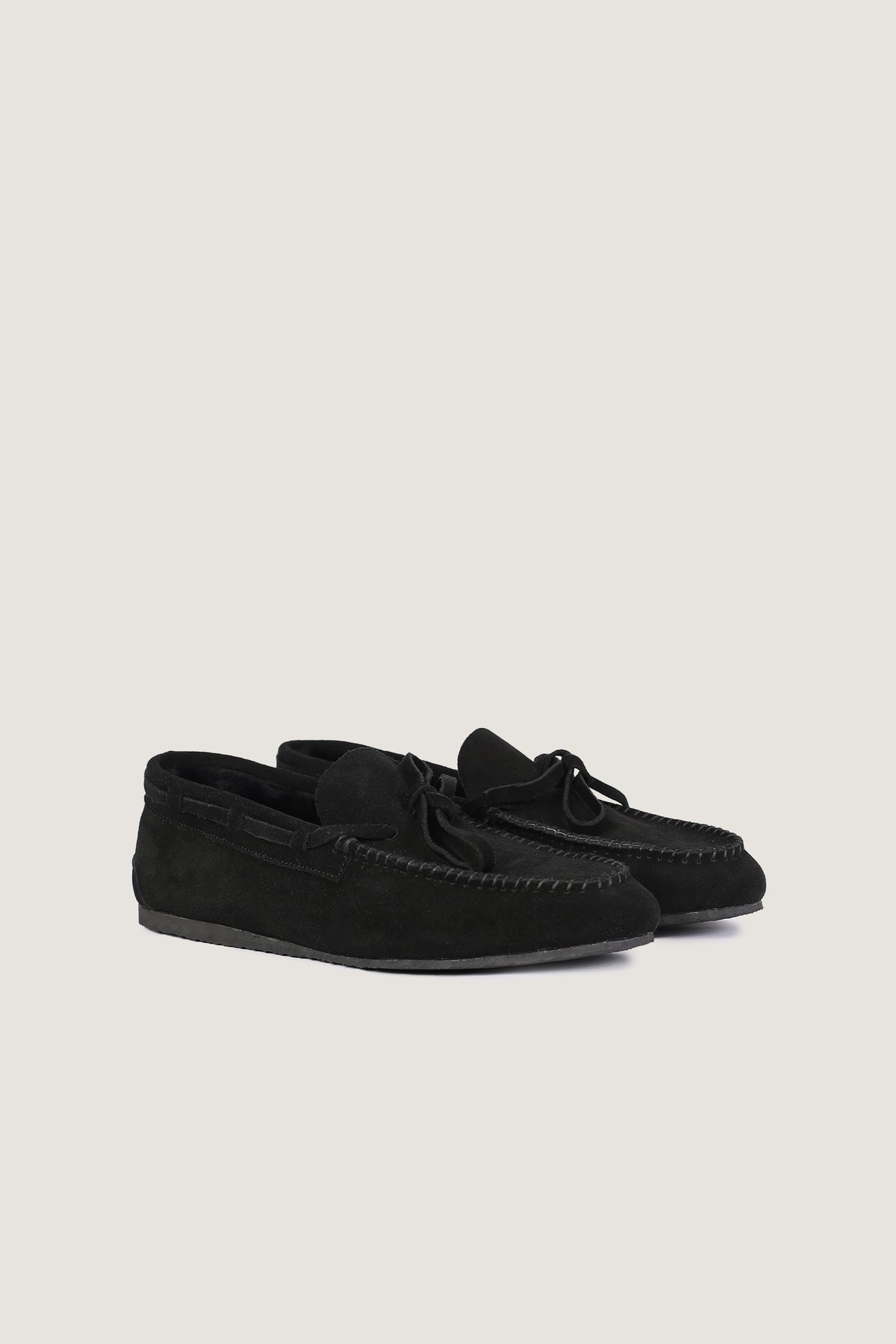 Merino Fur Suede Loafers | Men