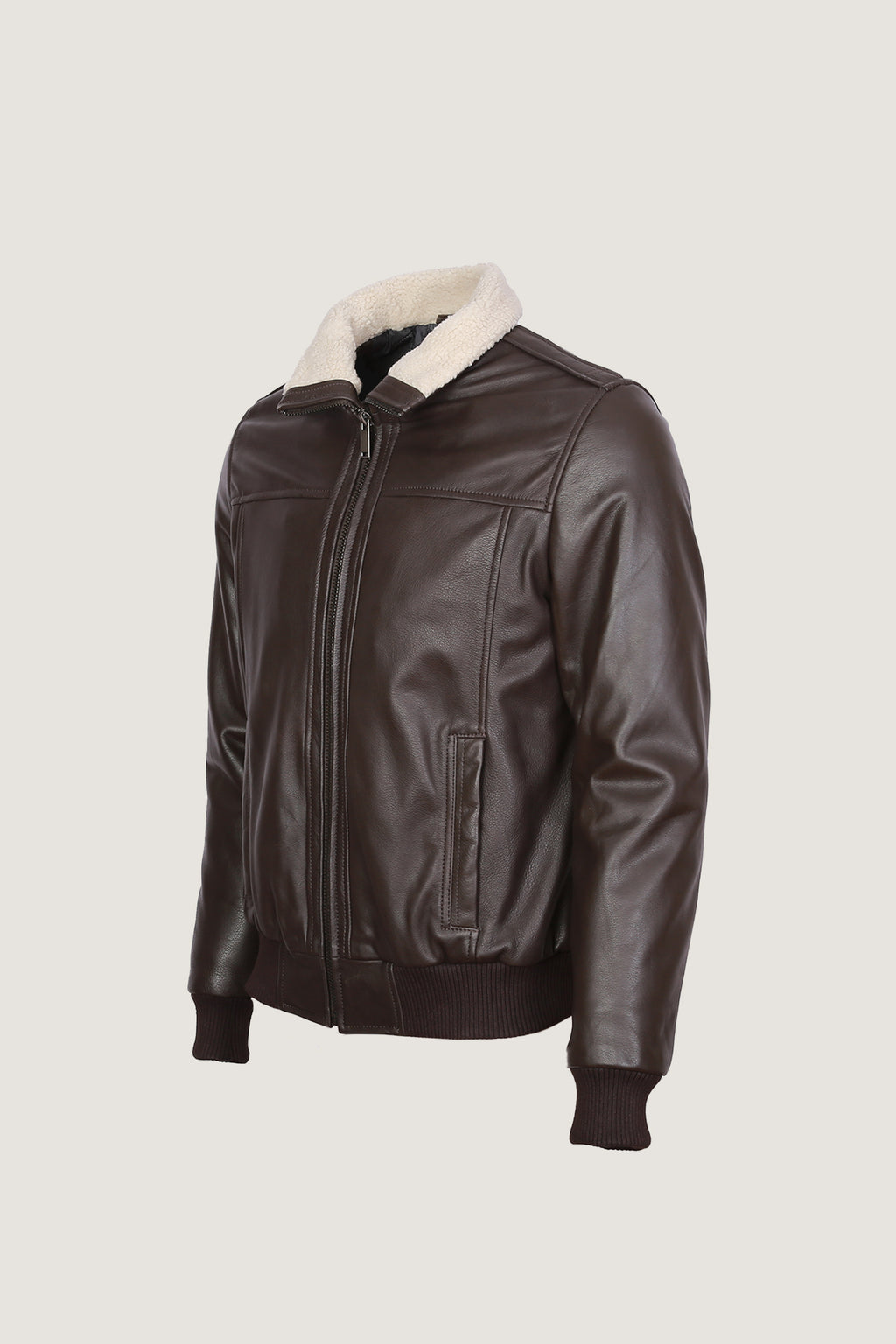 A2 Aviator Leather Jacket With Fur Collar