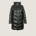 Quilted Leather Long Coat | Women