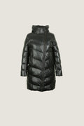 Quilted Leather Long Coat | Women