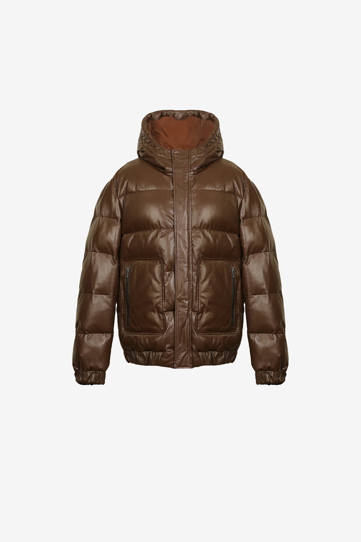Bravelle Mocha Hooded Puffer