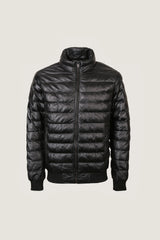 Puffer Leather Jacket | Men