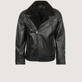 Biker Leather Jacket With Fur Collar | Men