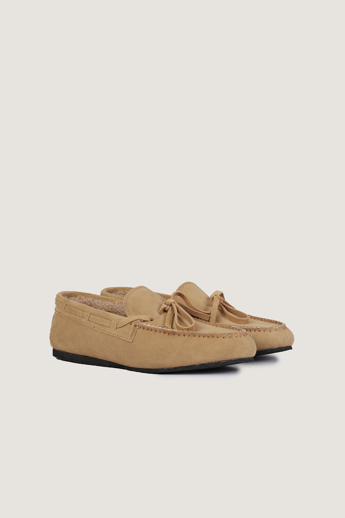 Merino Fur Suede Loafers | Men