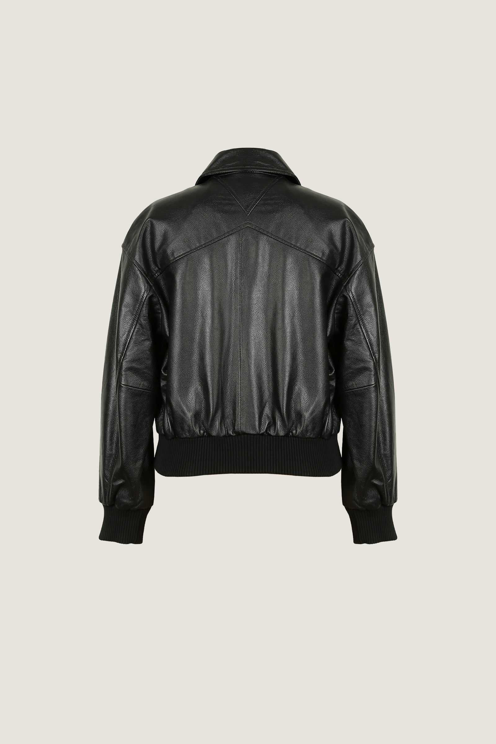 Oversized Pilot Sleek Leather Jacket | Women
