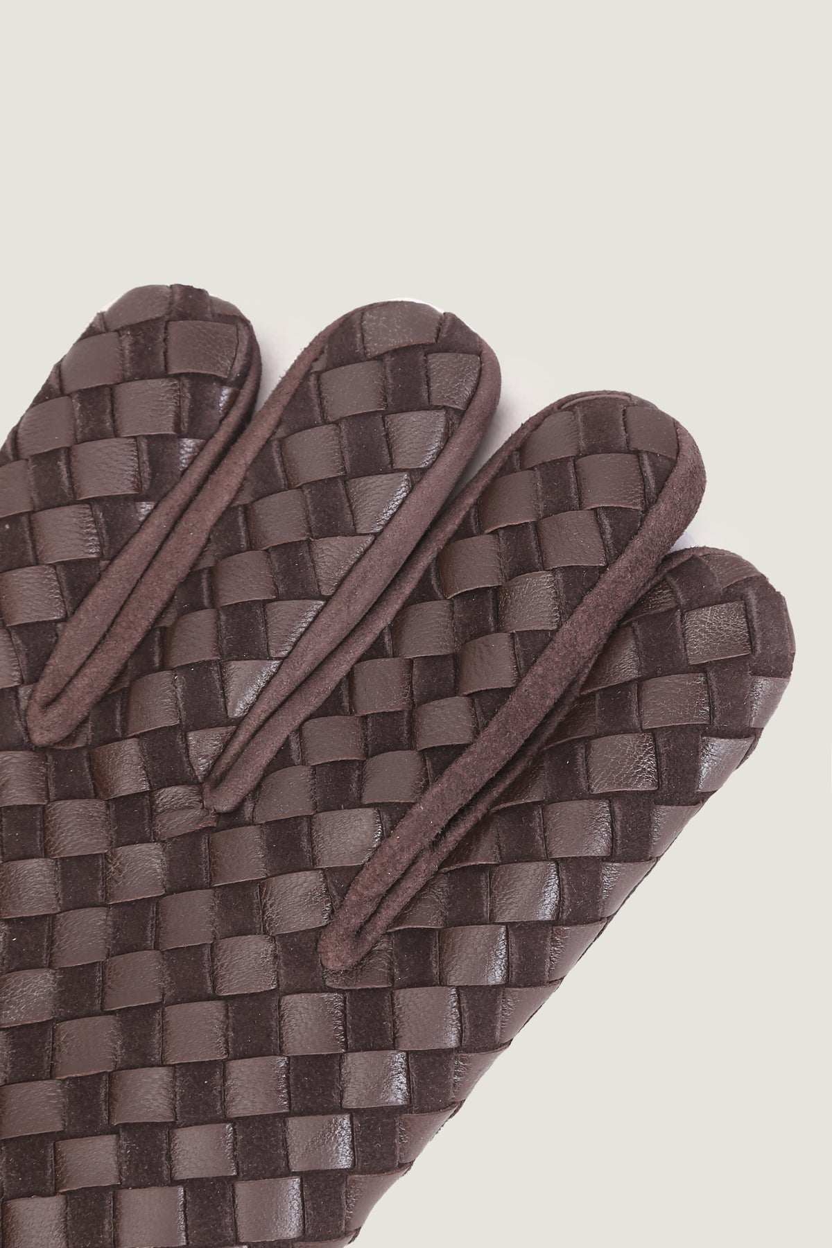 Intrecciato Leather Gloves