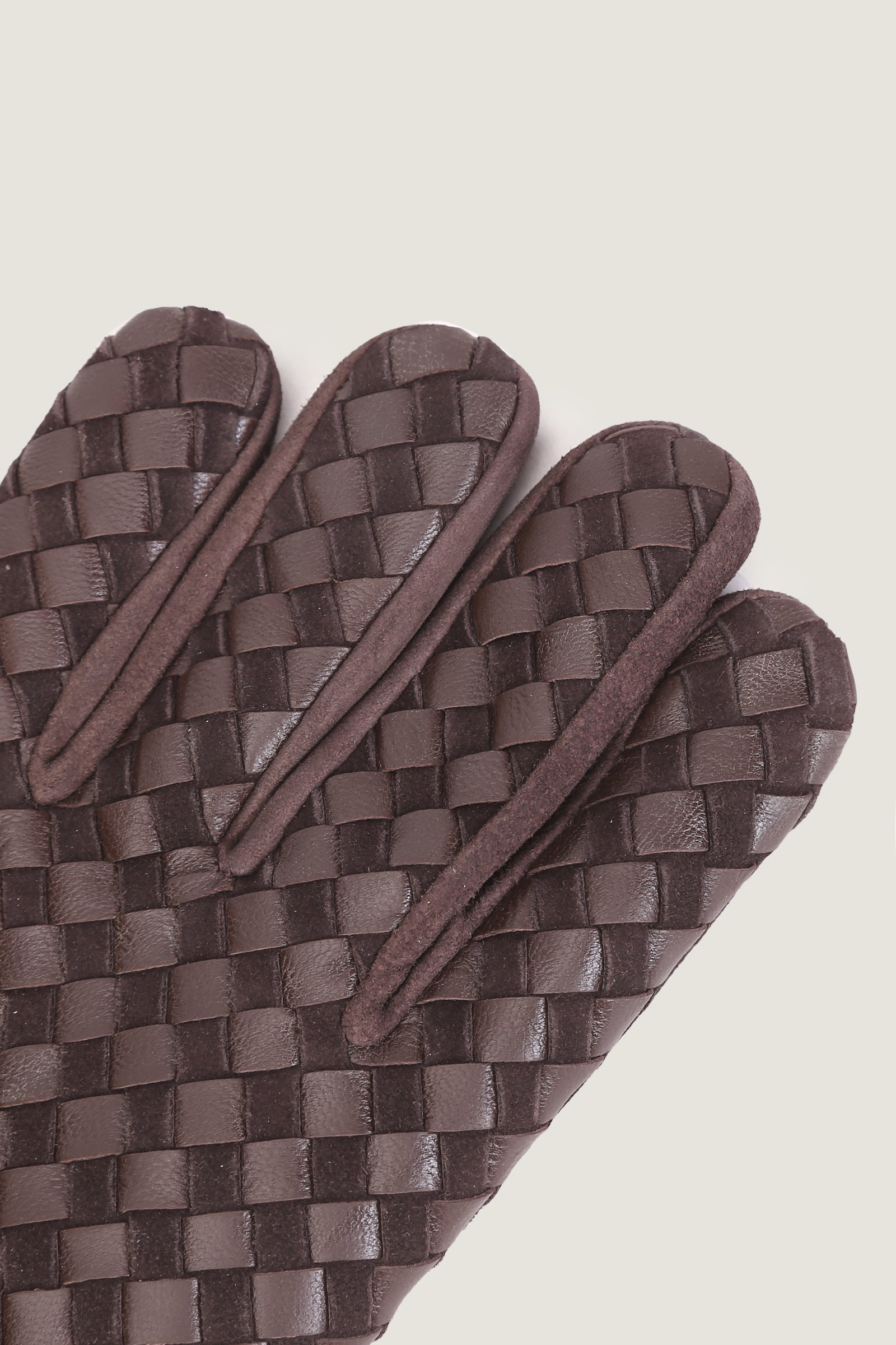 Intrecciato Leather Gloves