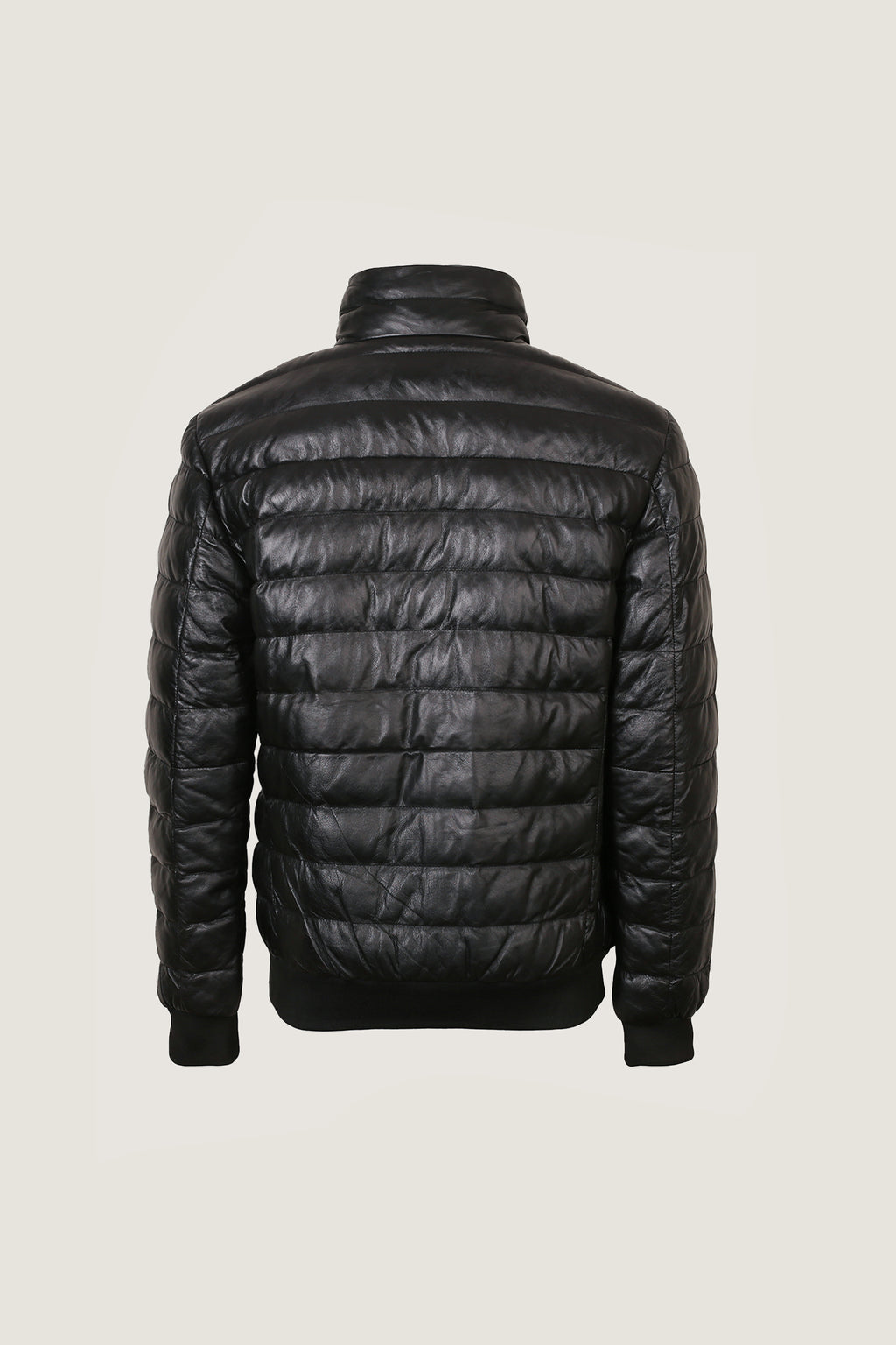 Puffer Leather Jacket | Men