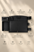 7-Piece Genuine Cow Leather Executive Desk Organizer Set