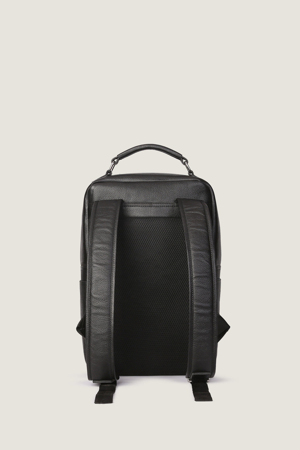 Elmira Full Grain Leather Laptop Backpack – Black