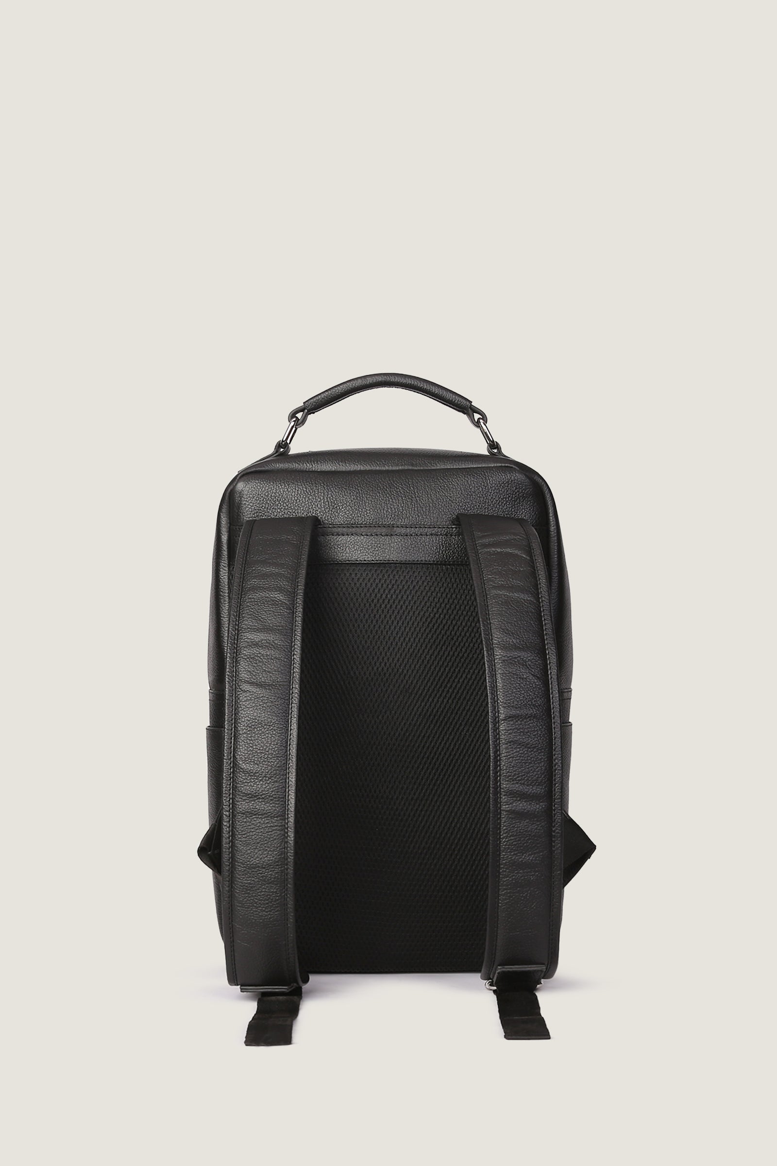 Elmira Full Grain Leather Laptop Backpack – Black