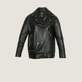 Oversized Biker Leather Jacket | Women