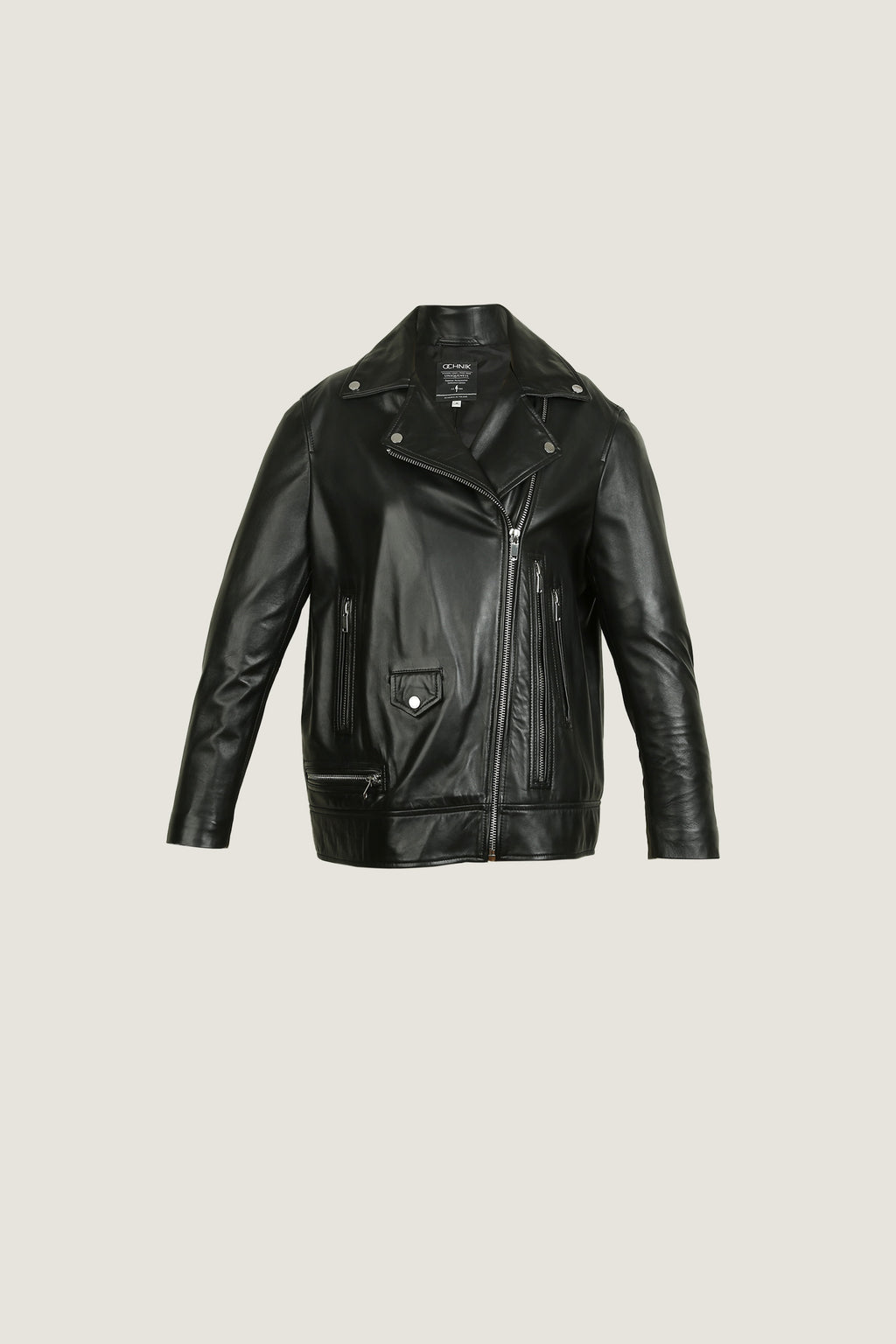 Oversized Biker Leather Jacket | Women