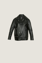 Oversized Biker Leather Jacket | Women