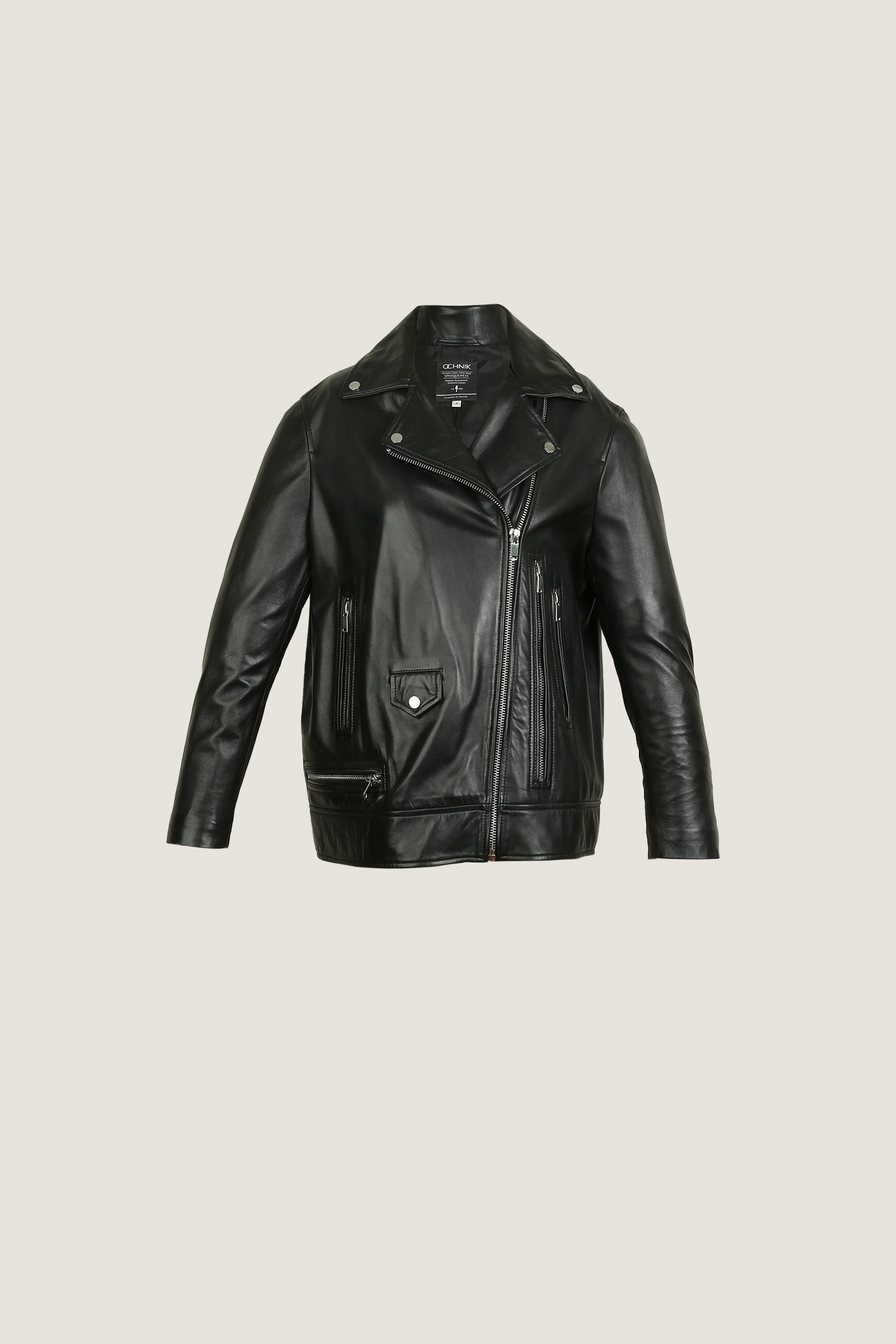 Oversized Biker Leather Jacket | Women