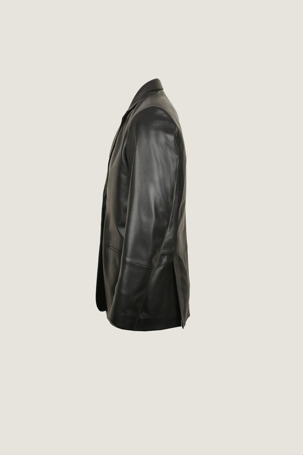 Giorgio Fitted Leather Blazer