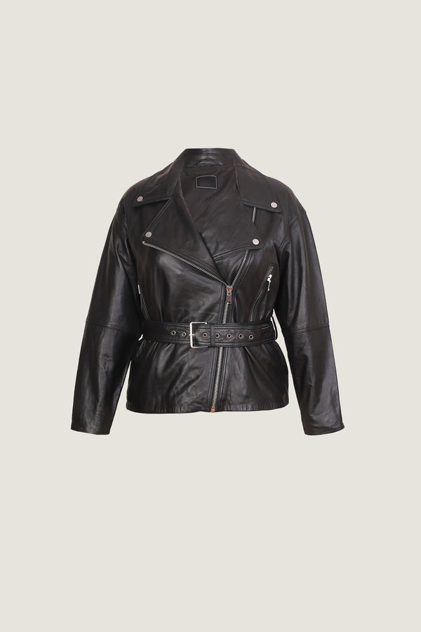 Women's Luxe Biker Leather Jacket