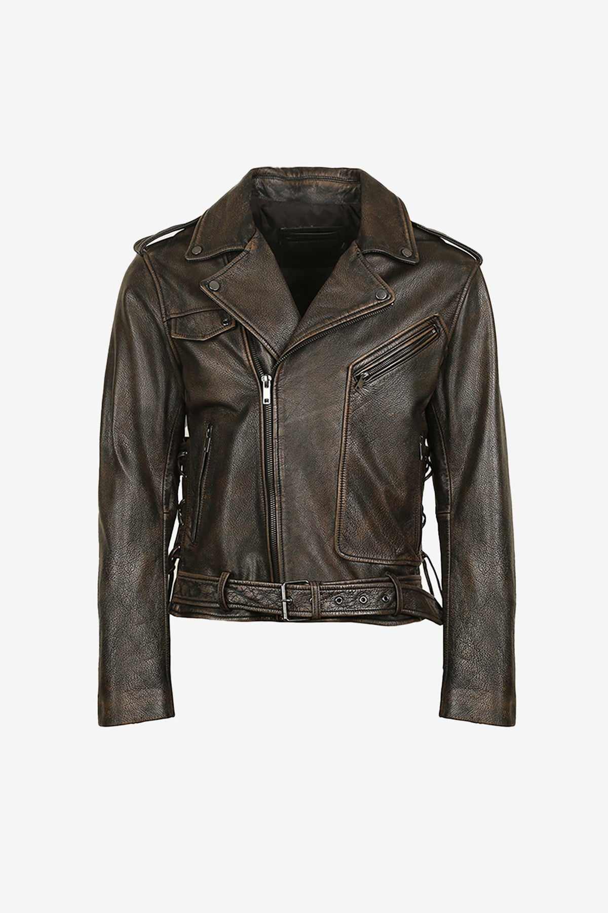 Cinderbrook Belted Biker Jacket