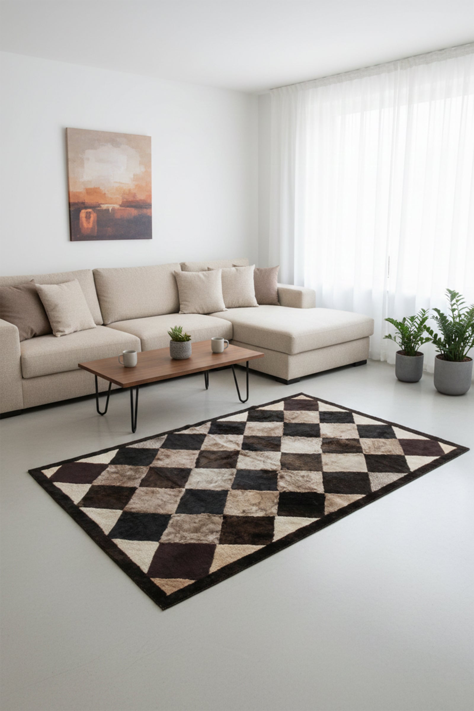 Sheep Bliss Leather Fur Rug