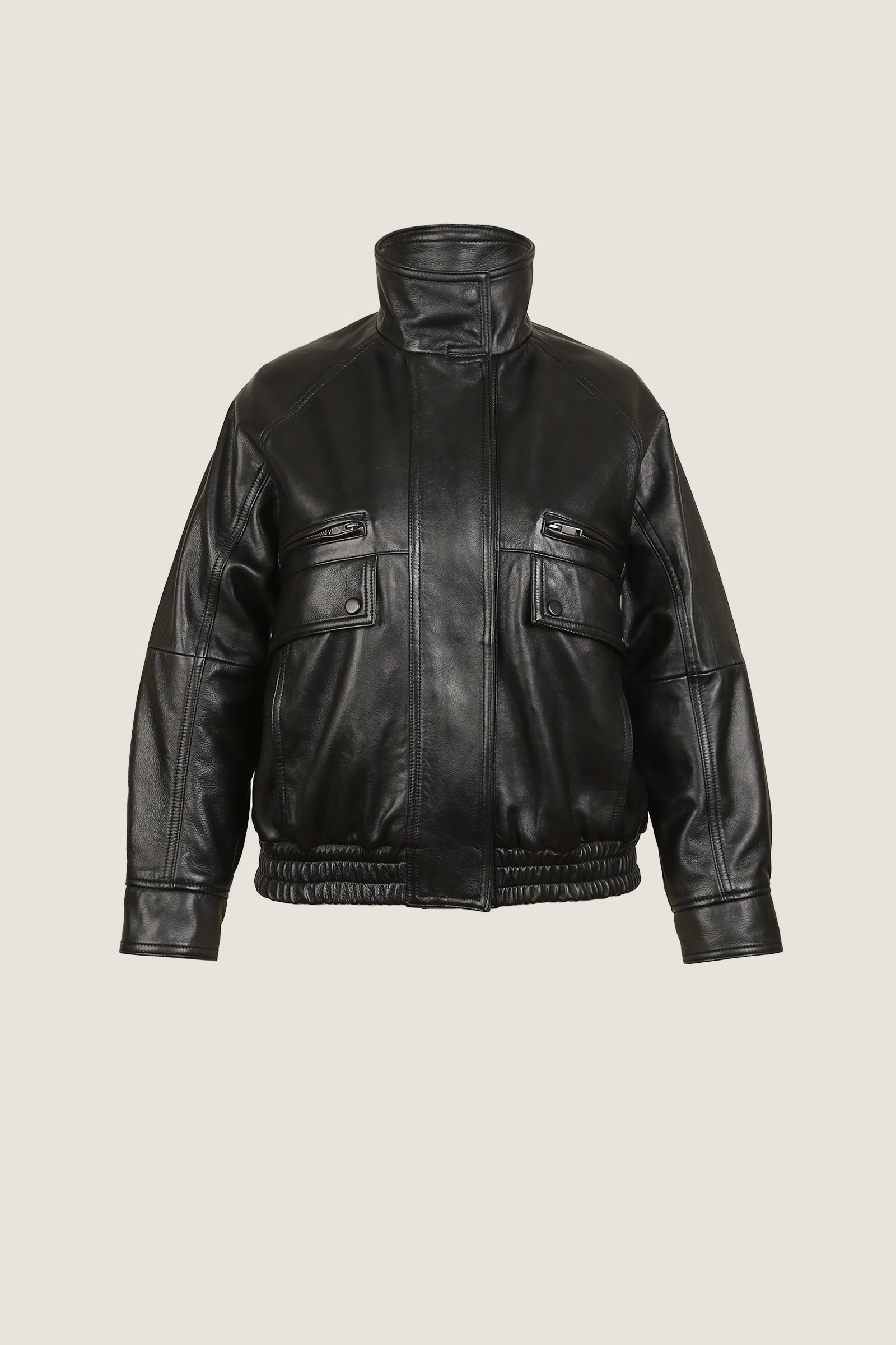 Saint Laurent leather bomber jacket