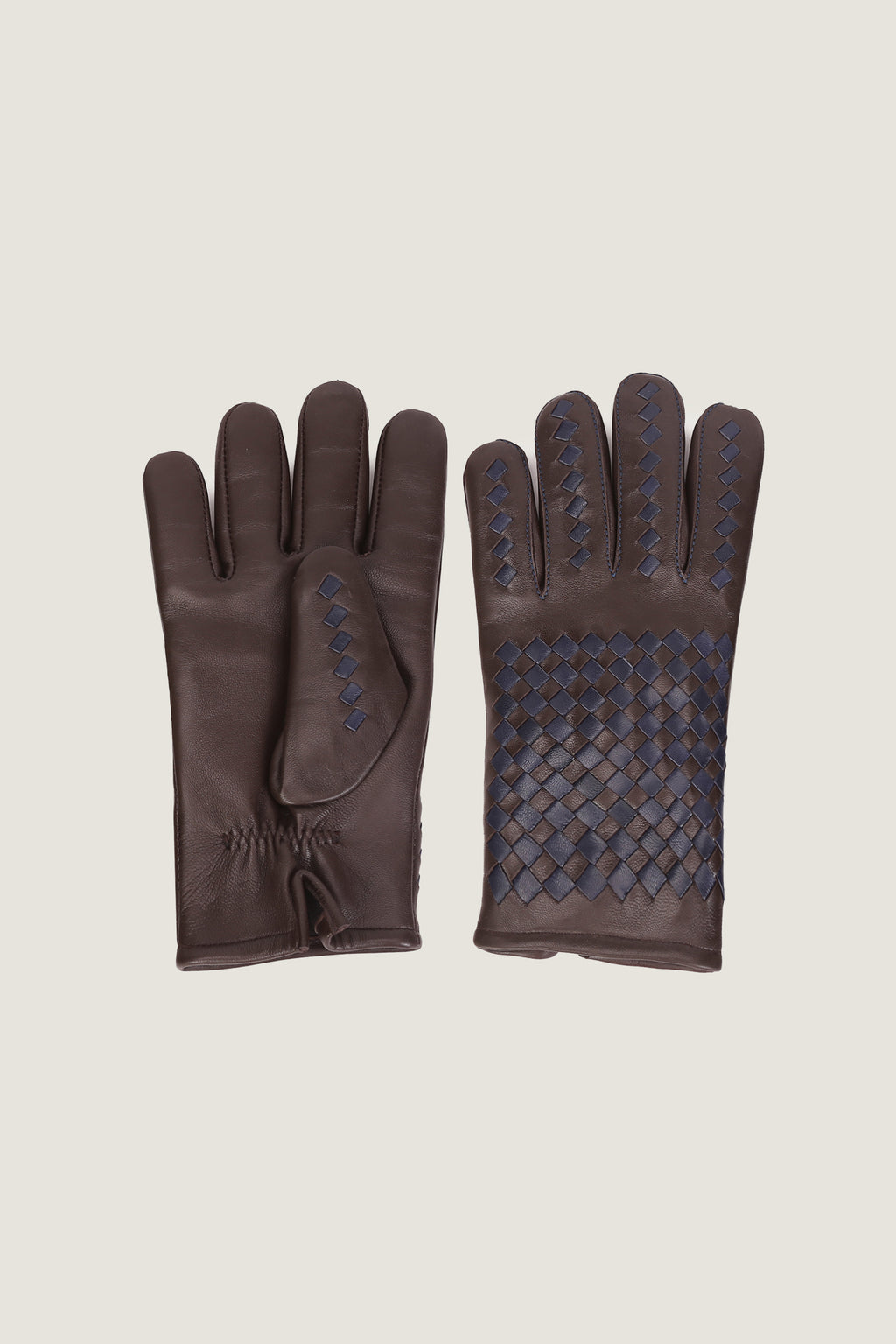 Intrecciato Leather Gloves