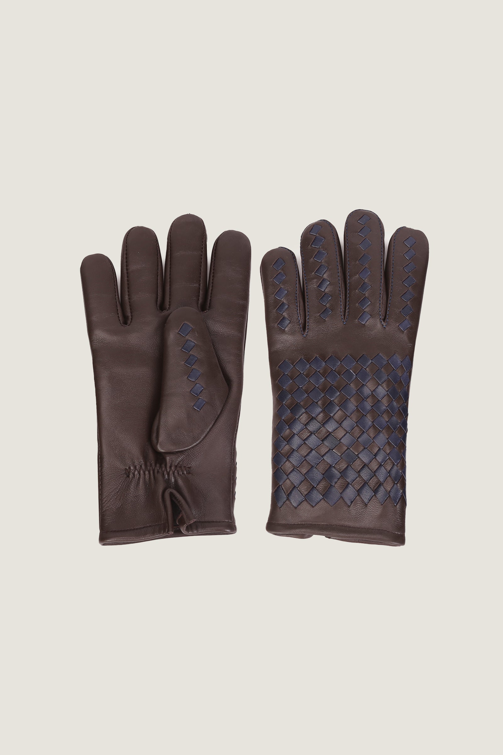 Intrecciato Leather Gloves
