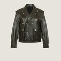 Oversized Biker Leather Jacket | Women