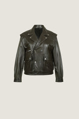 Oversized Biker Leather Jacket | Women