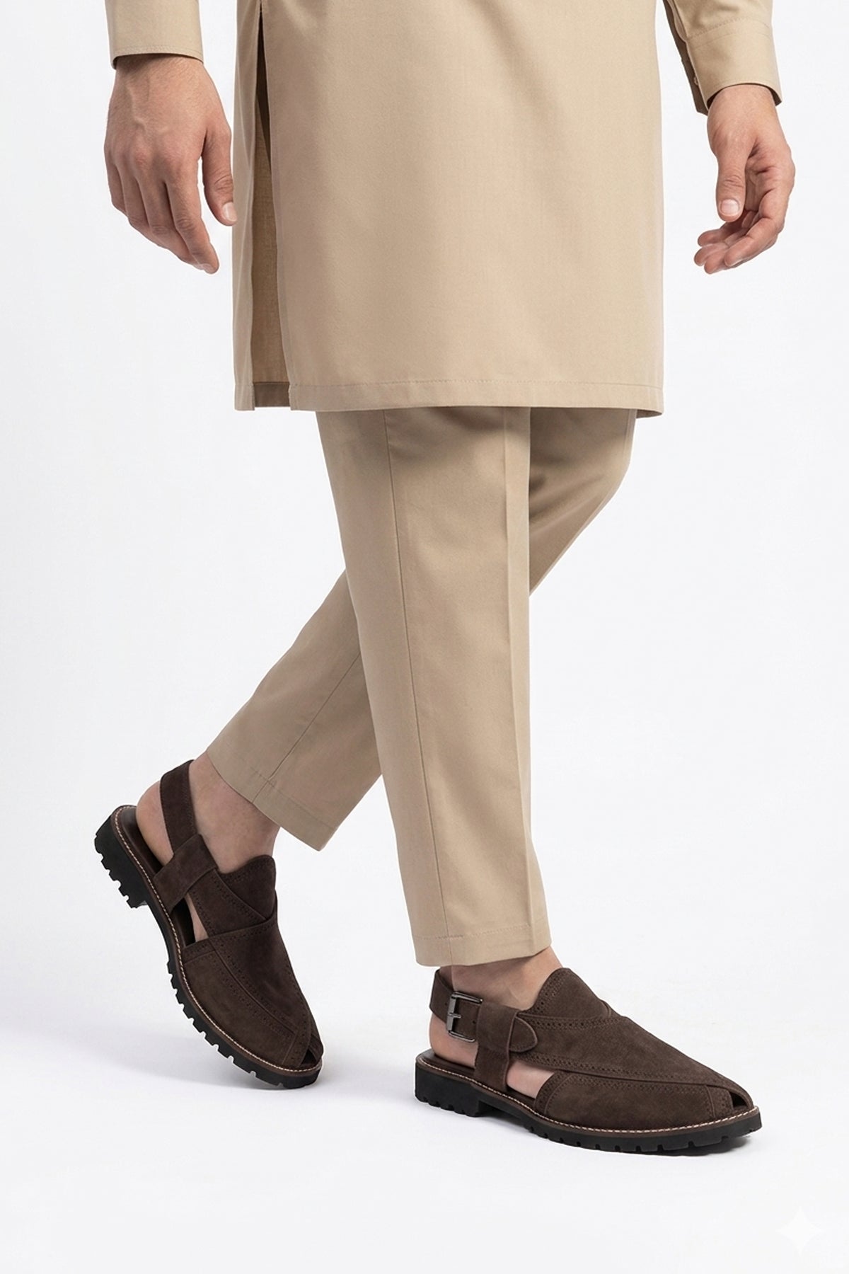 Suede Brogue Peshawari