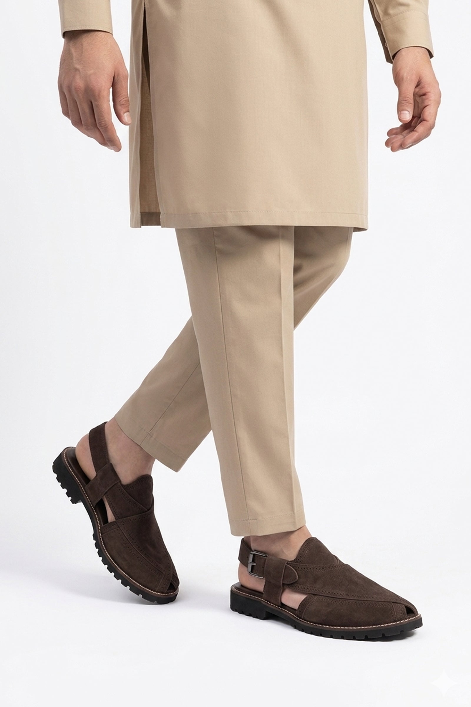 Suede Brogue Peshawari