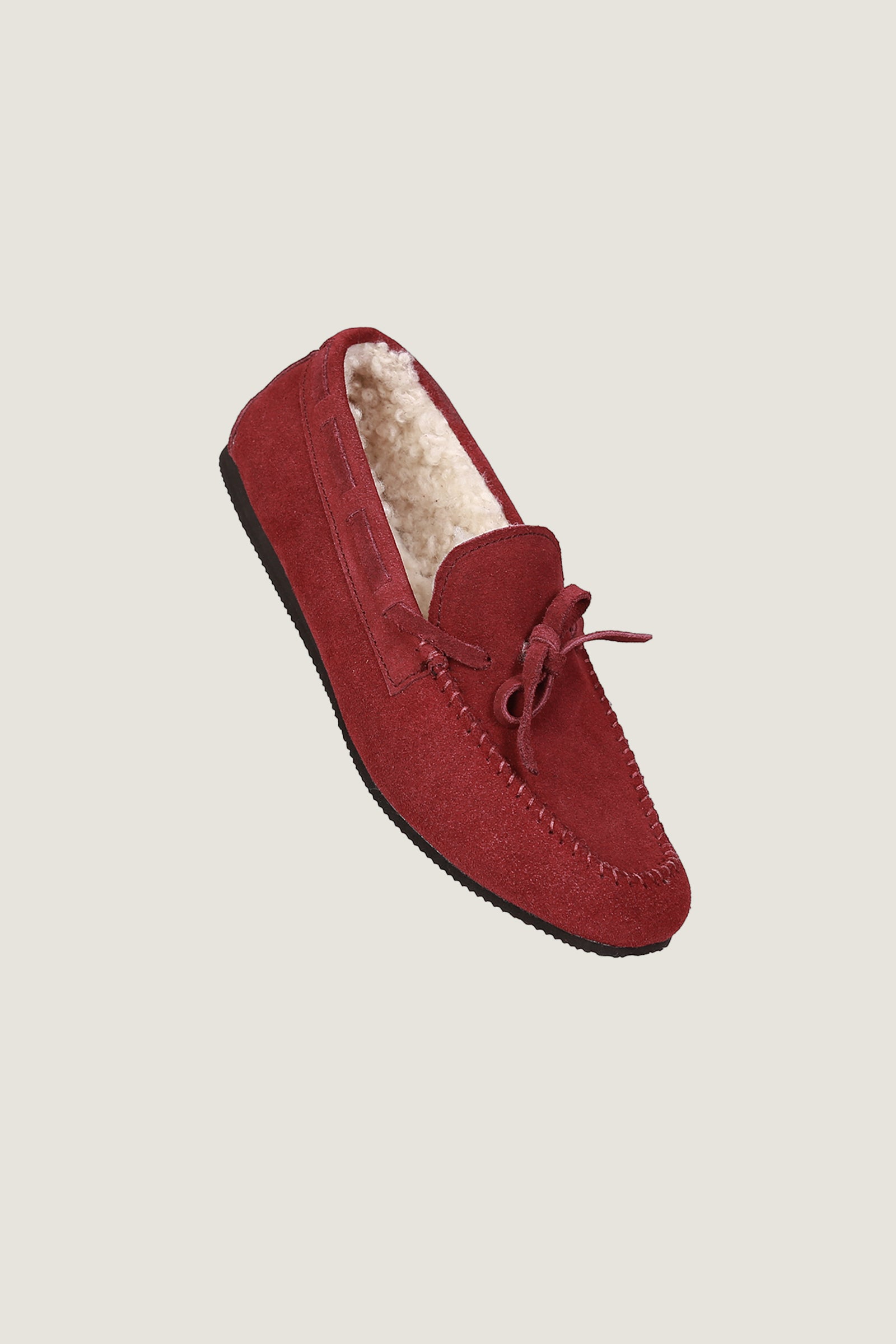 Suede Leather Fur Loafer | Women